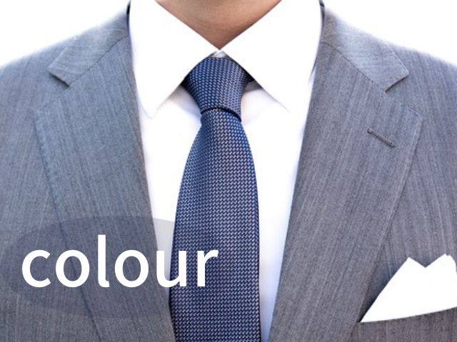 スーツやネクタイの色のイメージ。